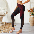 Desgaste atlético Control de la barriga alta Capri Control de energía tejido Leggings sin interrupciones